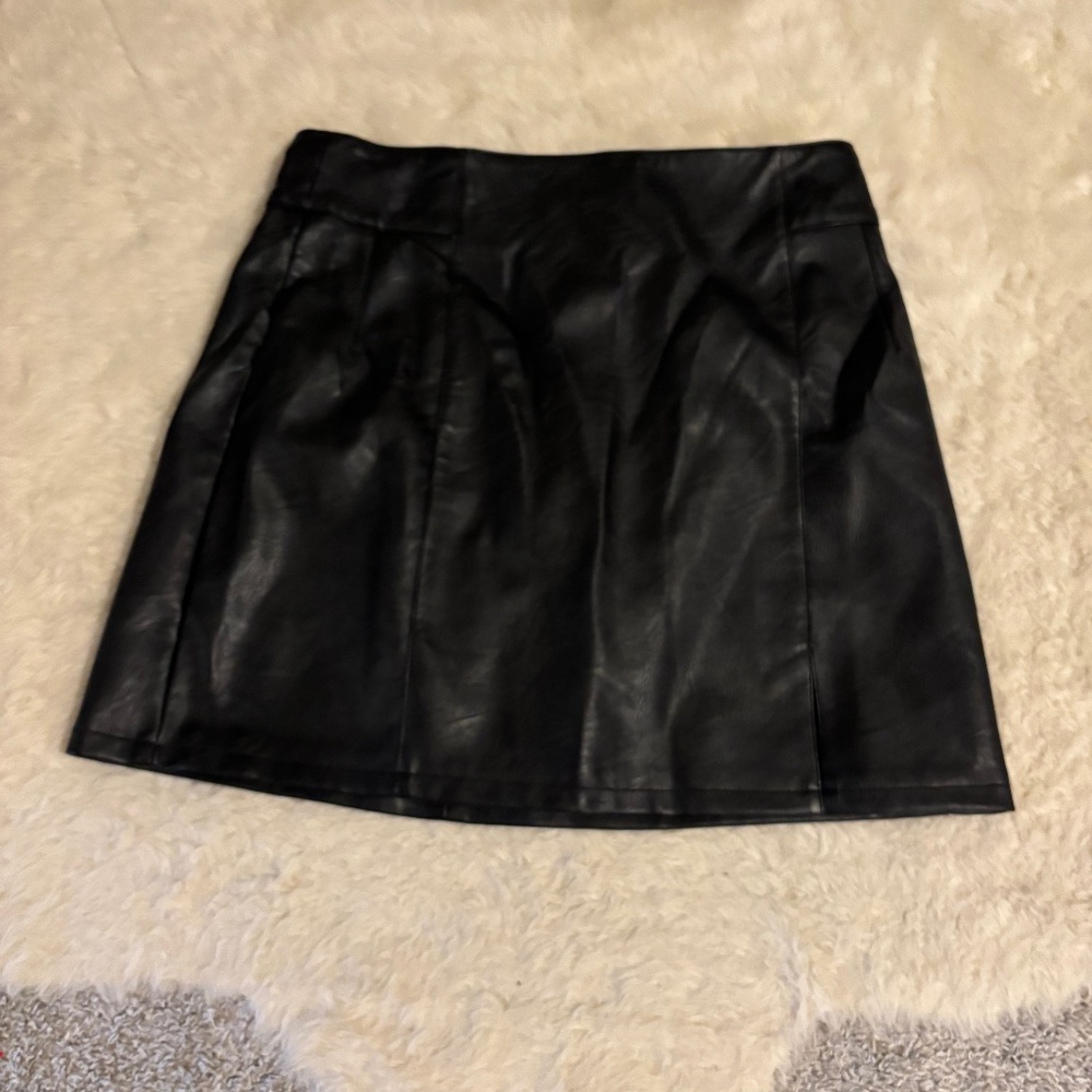 Topshop brand faux leather skirt